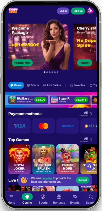 Candyspinz application